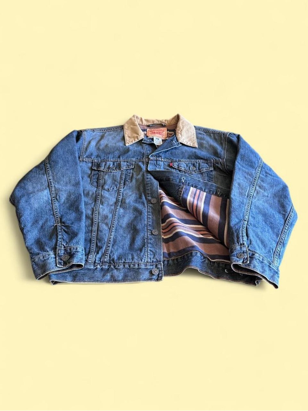 Vintage Levi’s 70518 Blanket Lined Denim Trucker Jacket Men’s XL